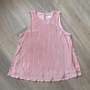 Pink Sleeveless Pleated Top - A New Day